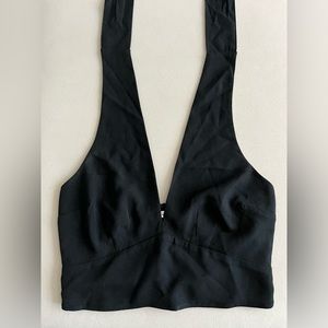 Abercrombie & Fitch black crop halter top